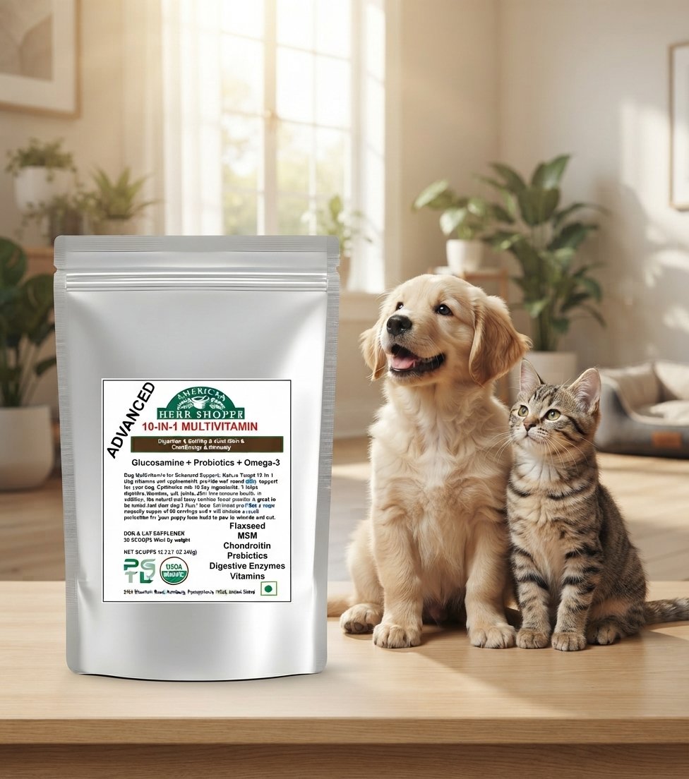 10-in-1 Dog & Cat Multivitamin | Probiotics, Omega-3 & Joint Support - 100g - Image 4