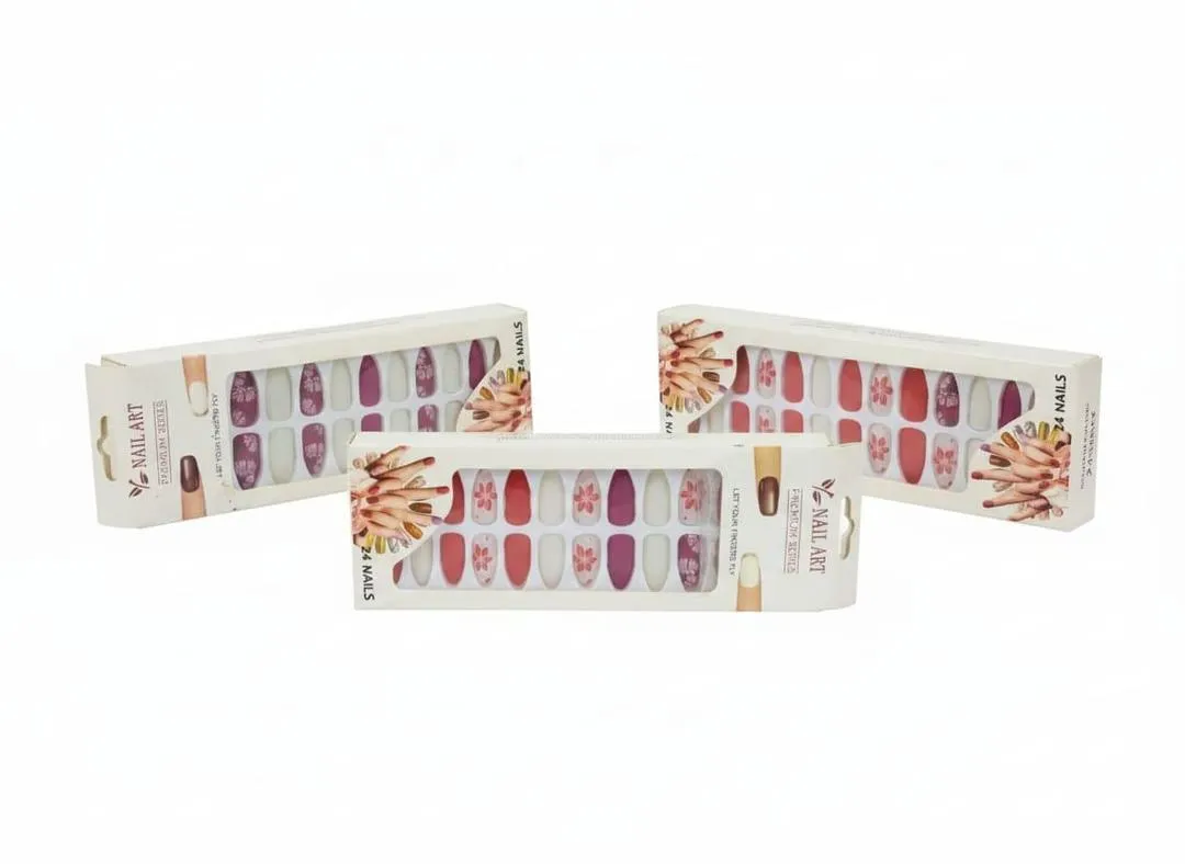 24 Color ABS Fake Nails for Eid Parties - Image 3