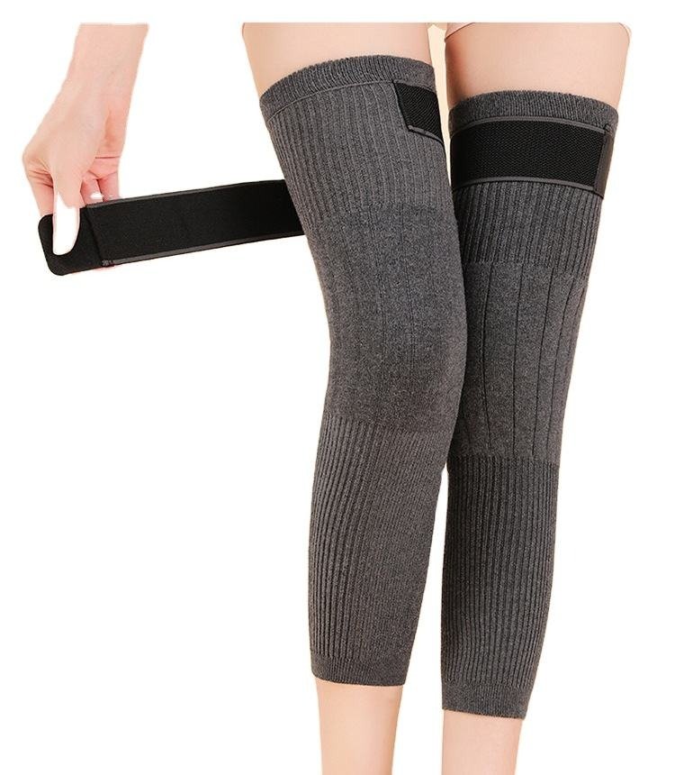 1 Pair Unisex Winter Wool Thermal Knee Warmers And Brace Pads Durable Comfortable - Image 3
