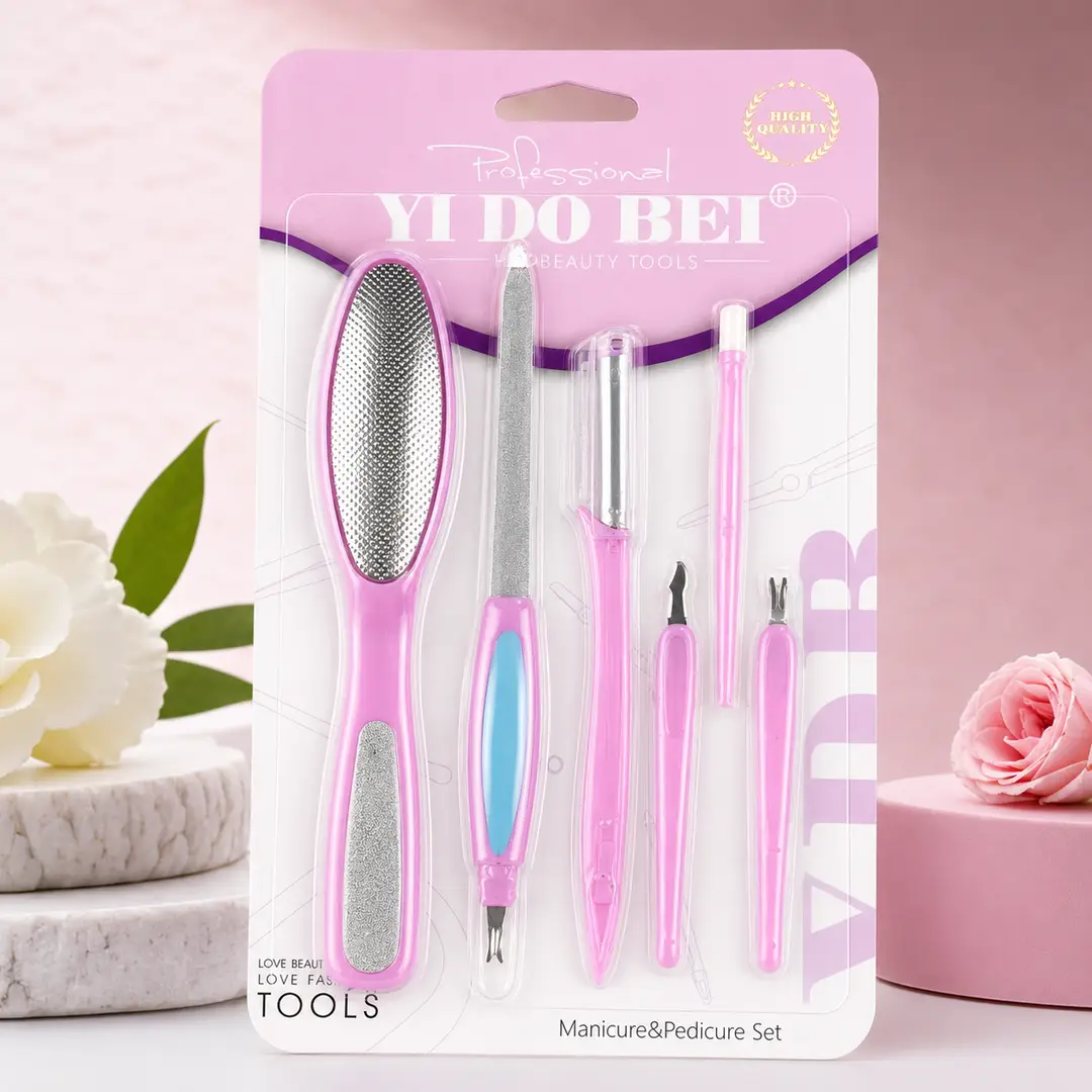 6 Piece Manicure Pedicure Kit Set for Nail, Cuticle & Hand Foot Care - Image 4
