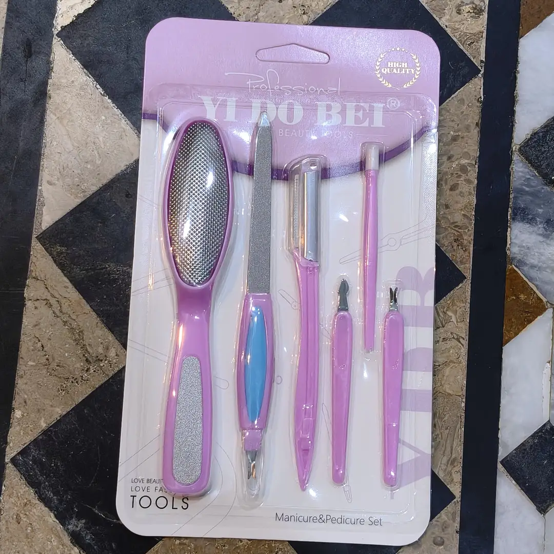 6 Piece Manicure Pedicure Kit Set for Nail, Cuticle & Hand Foot Care - Image 2