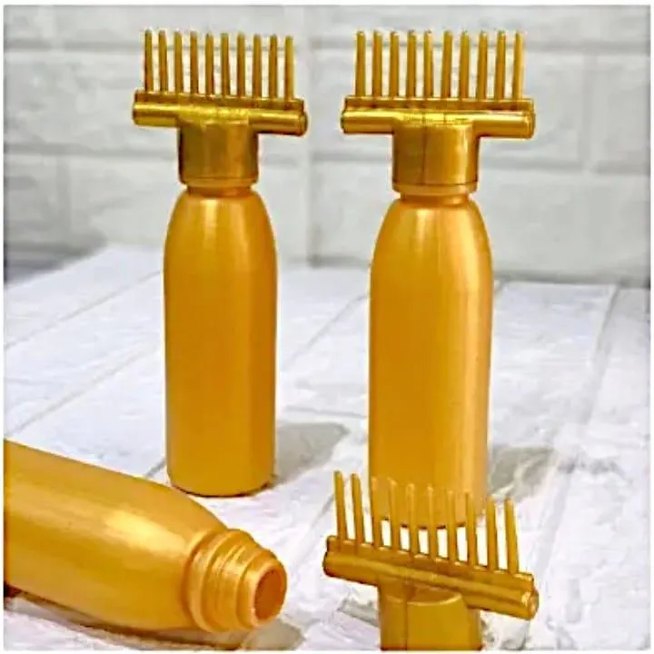 Golden Hair Oil Applicator Comb Pack of 3 – ABS Plastic Scalp Massage & Easy Hair Oil Application - Image 8