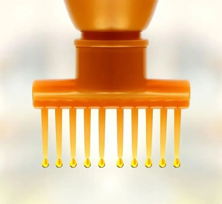 Golden Hair Oil Applicator Comb Pack of 3 – ABS Plastic Scalp Massage & Easy Hair Oil Application - Image 3