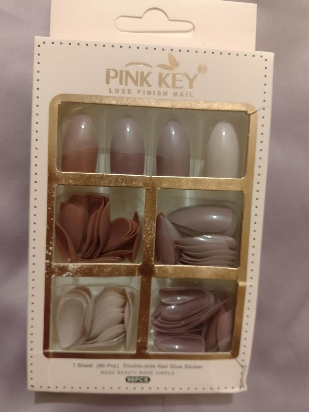 Nude ABS Plastic Fake Nails - Image 2