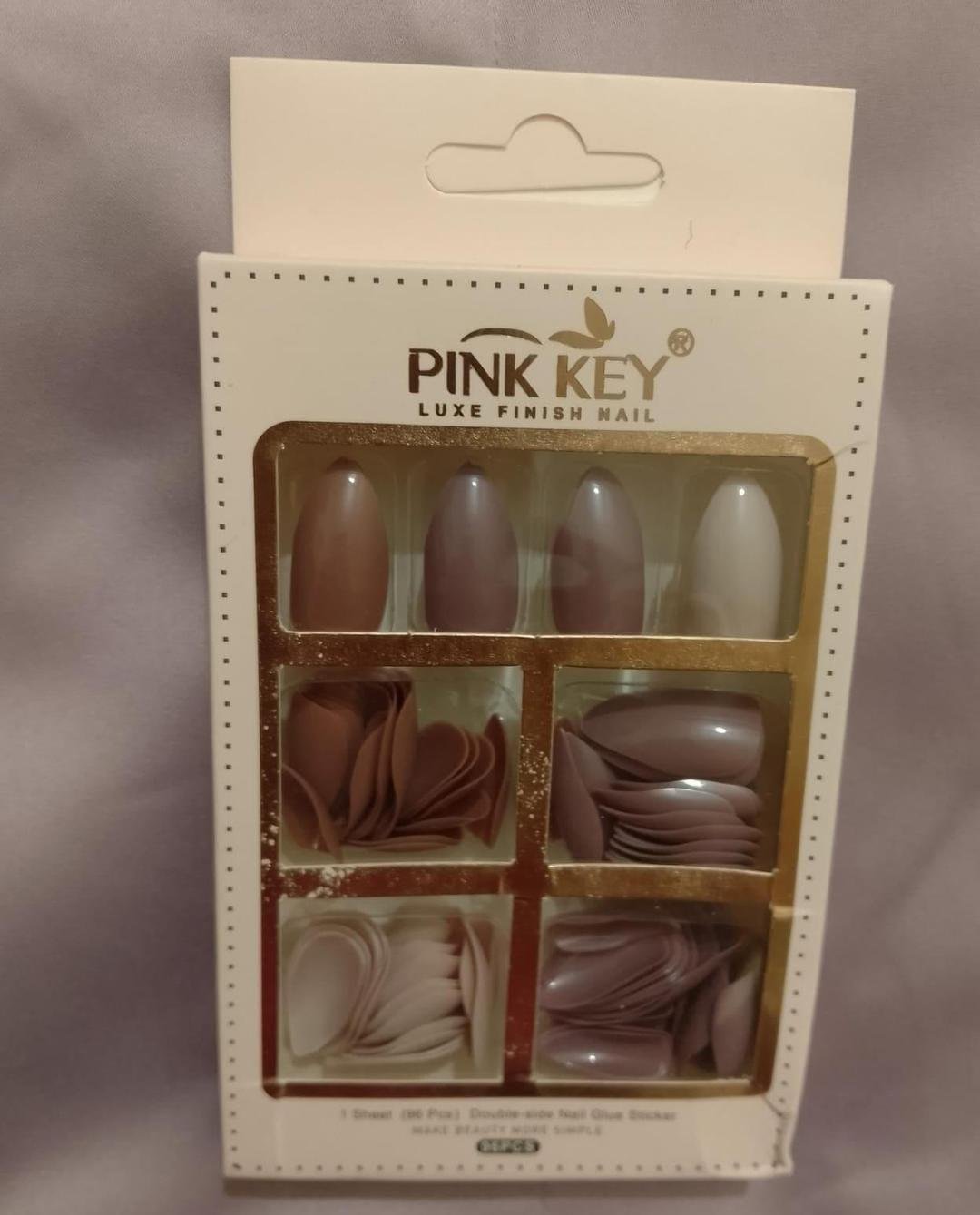 Nude ABS Plastic Fake Nails - Image 3
