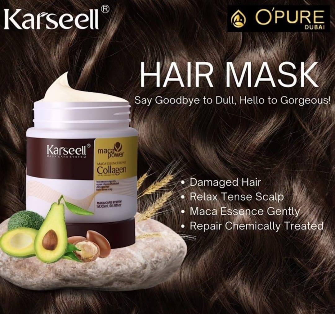 Maca Collagen Hair Mask 500ml โ Deep Repair & Nourishing Treatment for Damaged, Dry and Frizzy Hair - Image 2