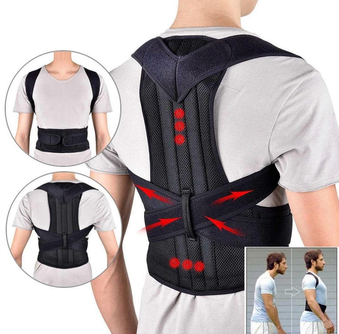 Black Mesh Posture Corrector Belt Unisex - Image 2