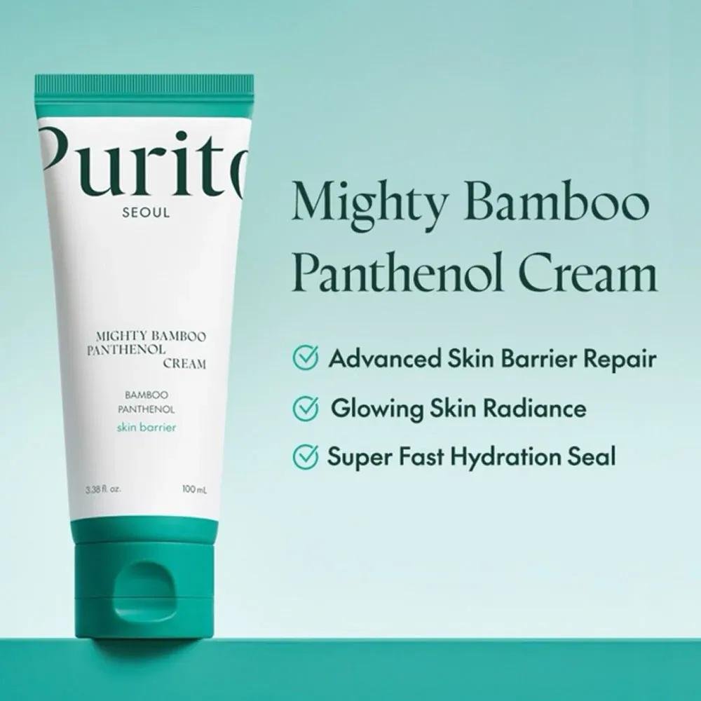 Purito Mighty Bamboo Panthenol Cream 100ml โ Hydrating & Skin Barrier Moisturizer for All Skin Types - Image 2