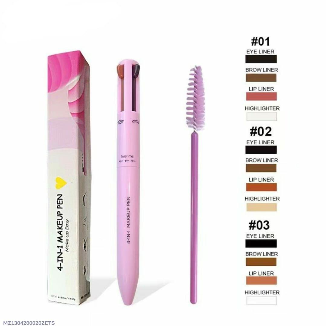 4-in-1 Makeup Pen with Brush & 3 Shades – Multi-Function Makeup Pen for Easy Eye & Face Makeup - Image 2