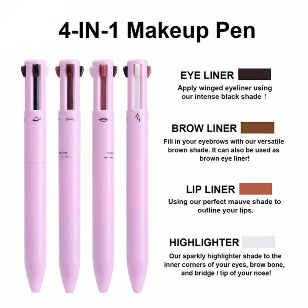 4-in-1 Makeup Pen with Brush & 3 Shades – Multi-Function Makeup Pen for Easy Eye & Face Makeup - Image 4