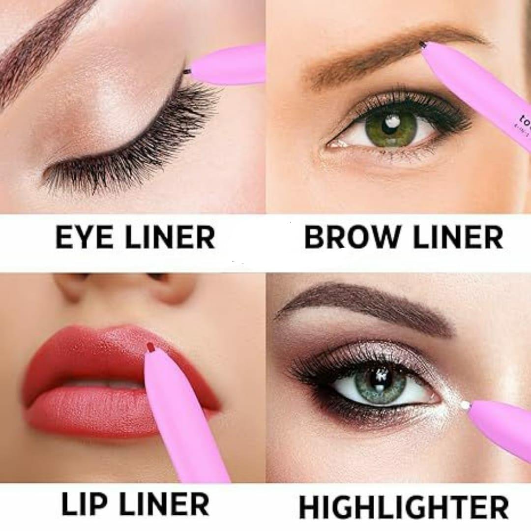 4-in-1 Makeup Pen with Brush & 3 Shades – Multi-Function Makeup Pen for Easy Eye & Face Makeup - Image 3