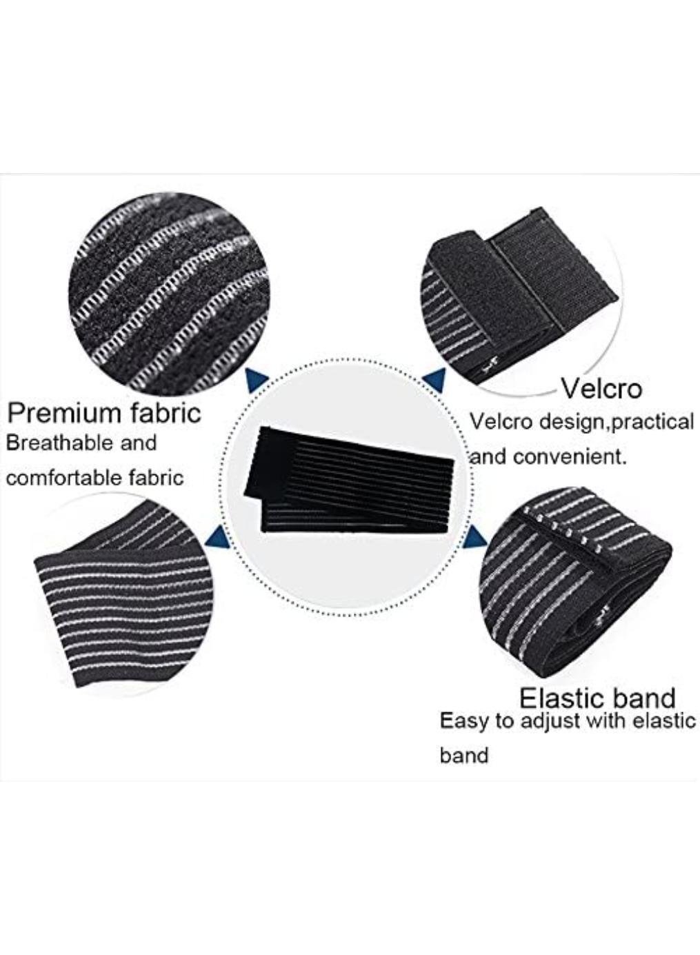 Adjustable Black Striped Wristband for Gym - Image 4