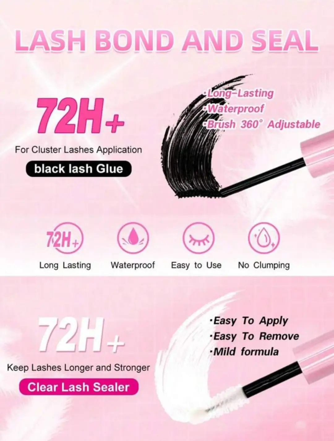 Jiefeibeauty Eyelash Bond & Seal Tweezers 200 Pcs – Professional False Eyelash Application & Precision Lash Tool - Image 5