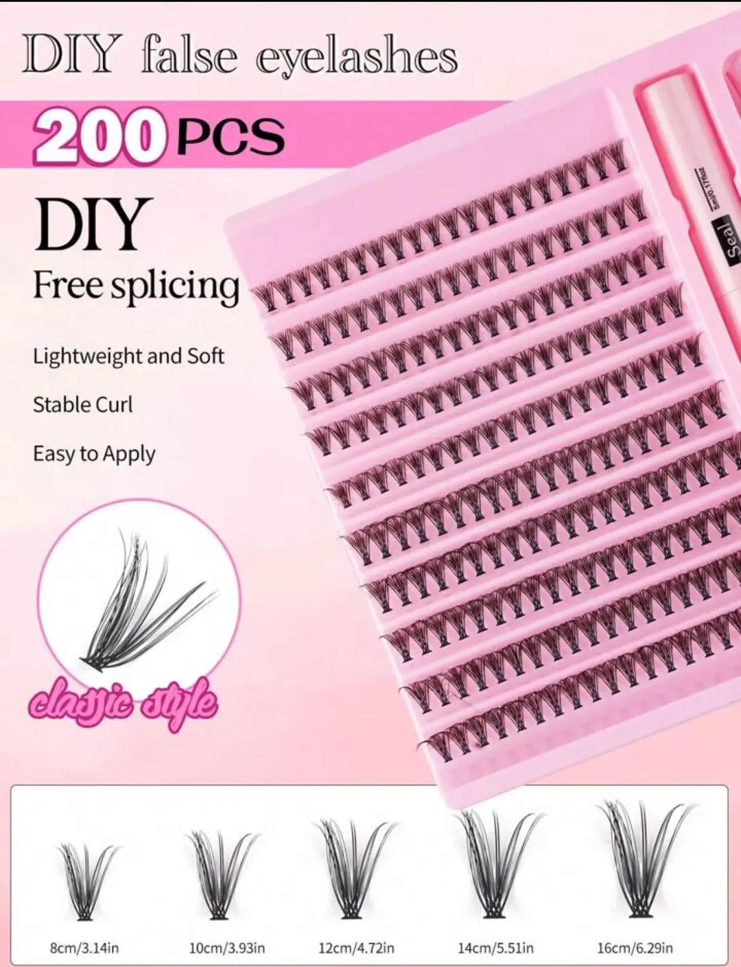 Jiefeibeauty Eyelash Bond & Seal Tweezers 200 Pcs – Professional False Eyelash Application & Precision Lash Tool - Image 3