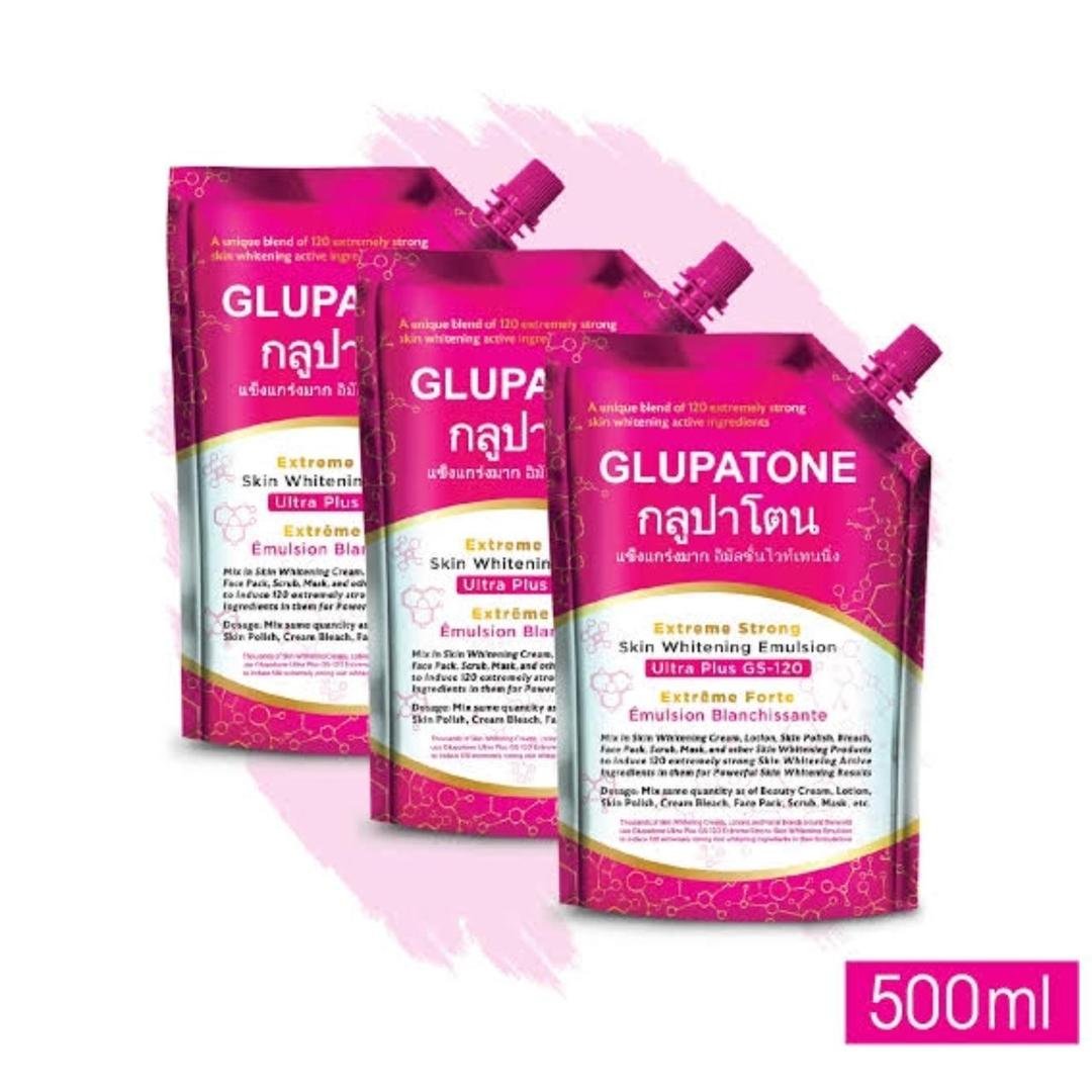 Glupatone Skin Whitening Emulsion 500ml โ Brightening & Moisturizing Body Lotion - Image 3