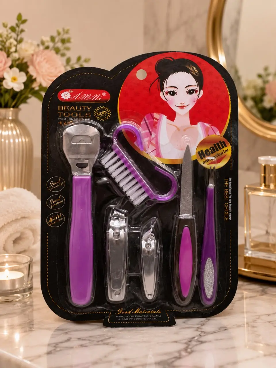 Non-Irritating Ingredients Mani Pedi Kit 100g Pack of 1 โ Stainless Steel Manicure & Pedicure Care Set - Image 3
