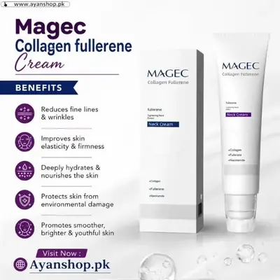 Magec Collagen Fullerene Neck Cream for Wrinkles, Firming & Skin Care - Image 4