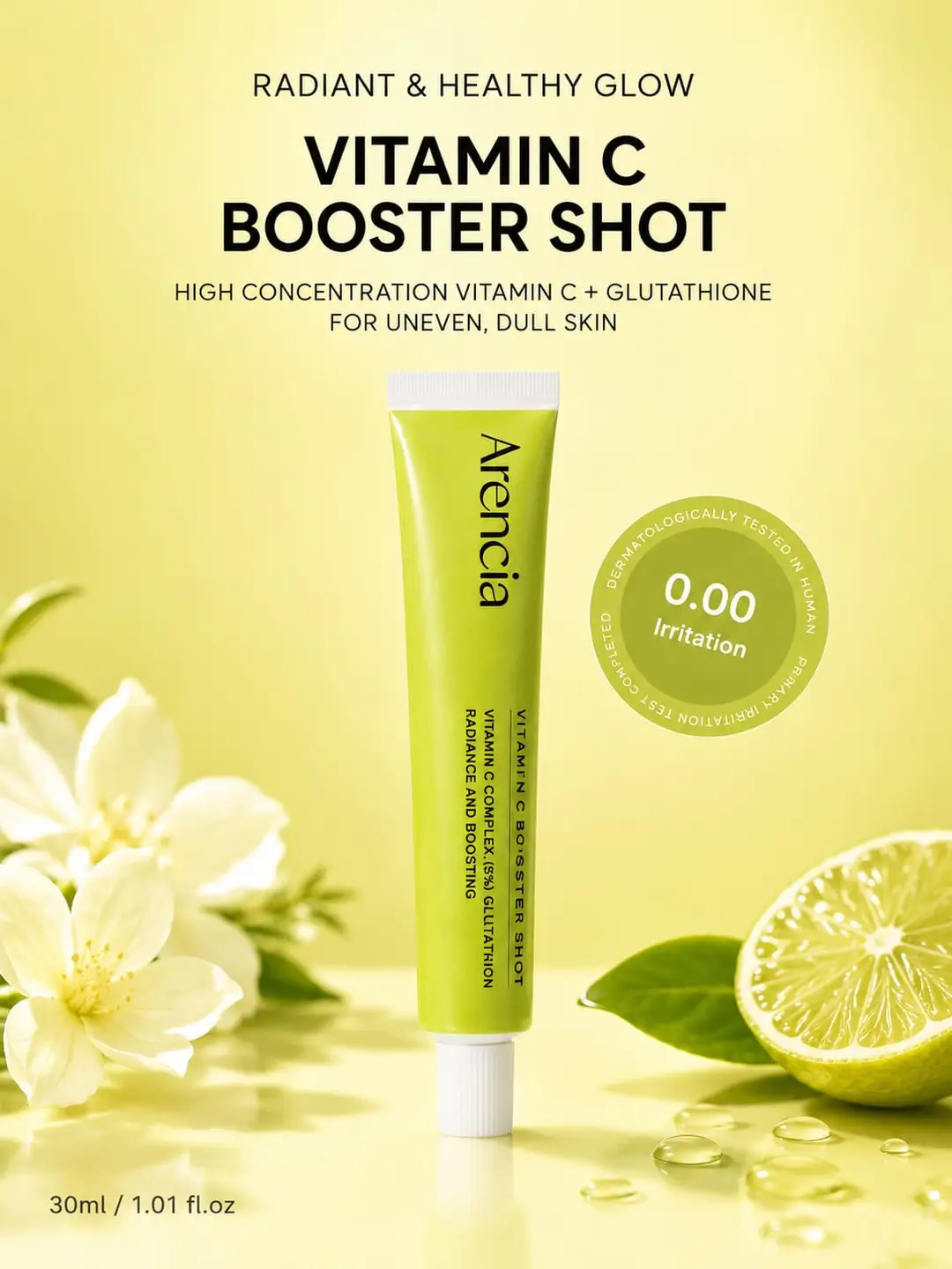 Rencia Vitamin C Booster Shot Cream 30ml – Brightening & Nourishing Facial Cream - Image 2