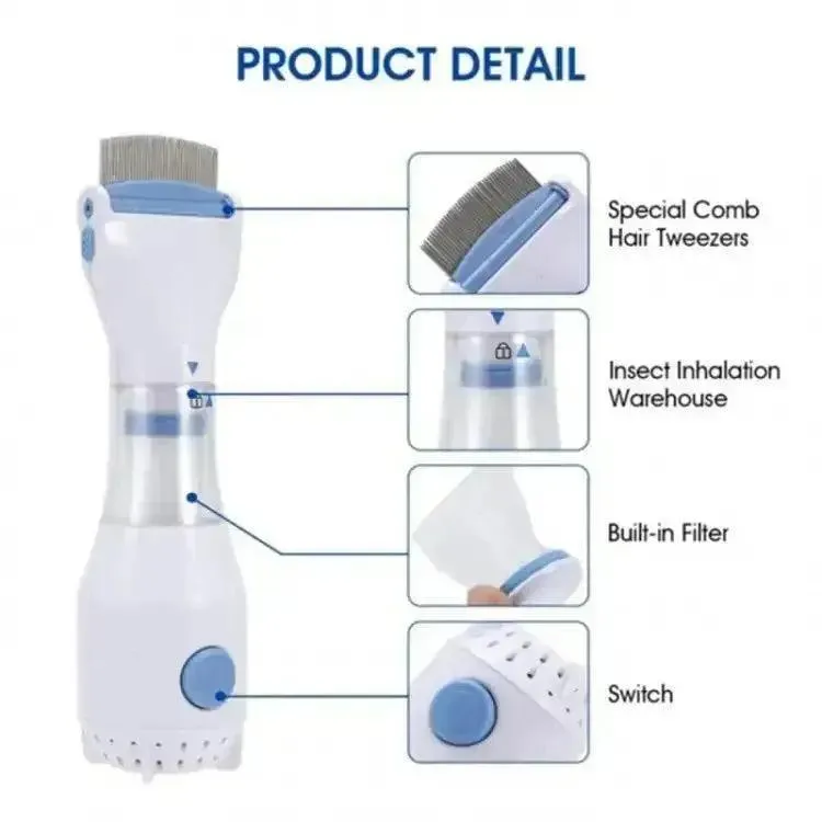 Electric Anti-Lice Comb for Head Lice & Nits Removal, Electronic Lice Treatment Comb - Image 3