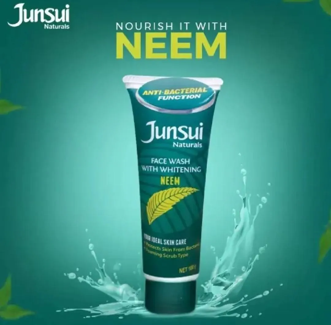 Junsui Neem Face Wash 100g – Whitening Anti-Bacterial - Image 3