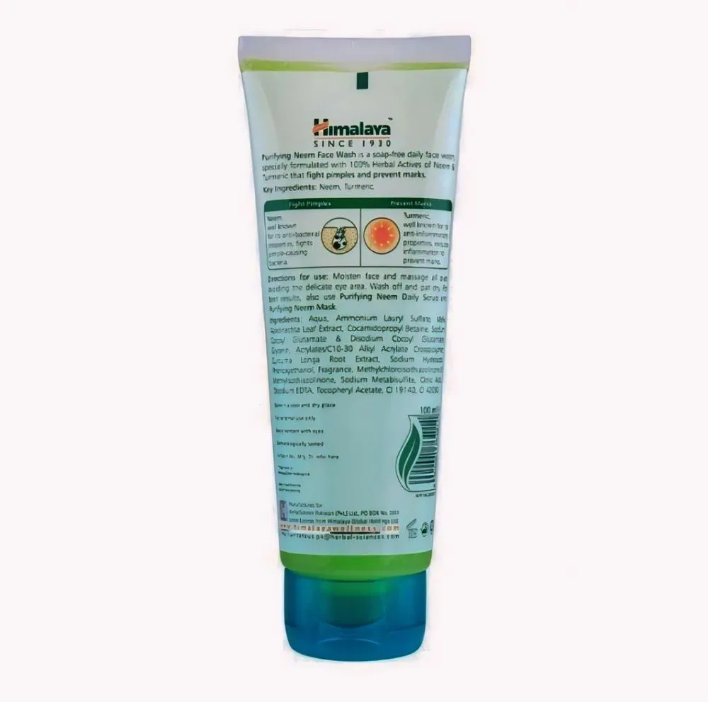 Himalaya Neem Purifying Face Wash 100ml – Face Wash for Oily Skin - Image 3