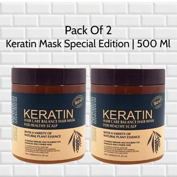 Keratin Hair Mask Pack of 2 – Deep Conditioning Treatment for Dry and Damaged Hair - Image 2