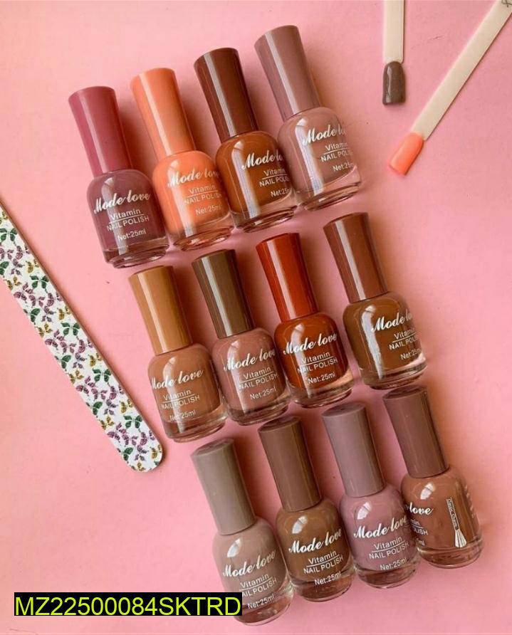 12 Color Nail Polish Set Long Lasting - Image 2