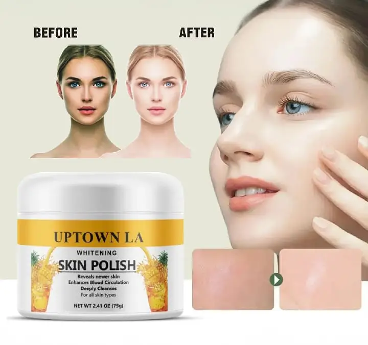 UpTown LA Whitening Skin Polish 75g – Deep Cleansing, Skin Brightening & Smooth Skin Care - Image 3