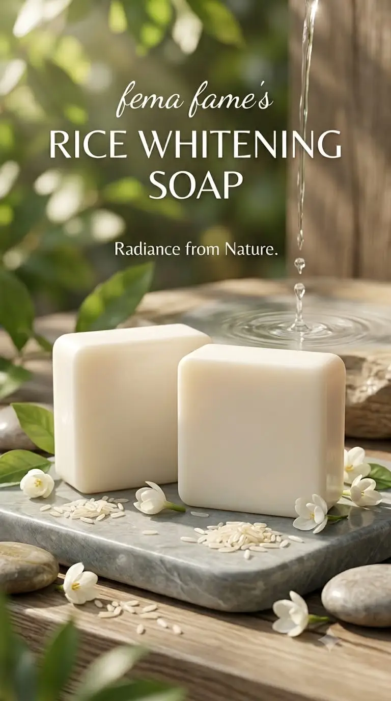 Rice Whitening Soap โ Brightening & Gentle Cleansing Bar for Face and Body - Image 2