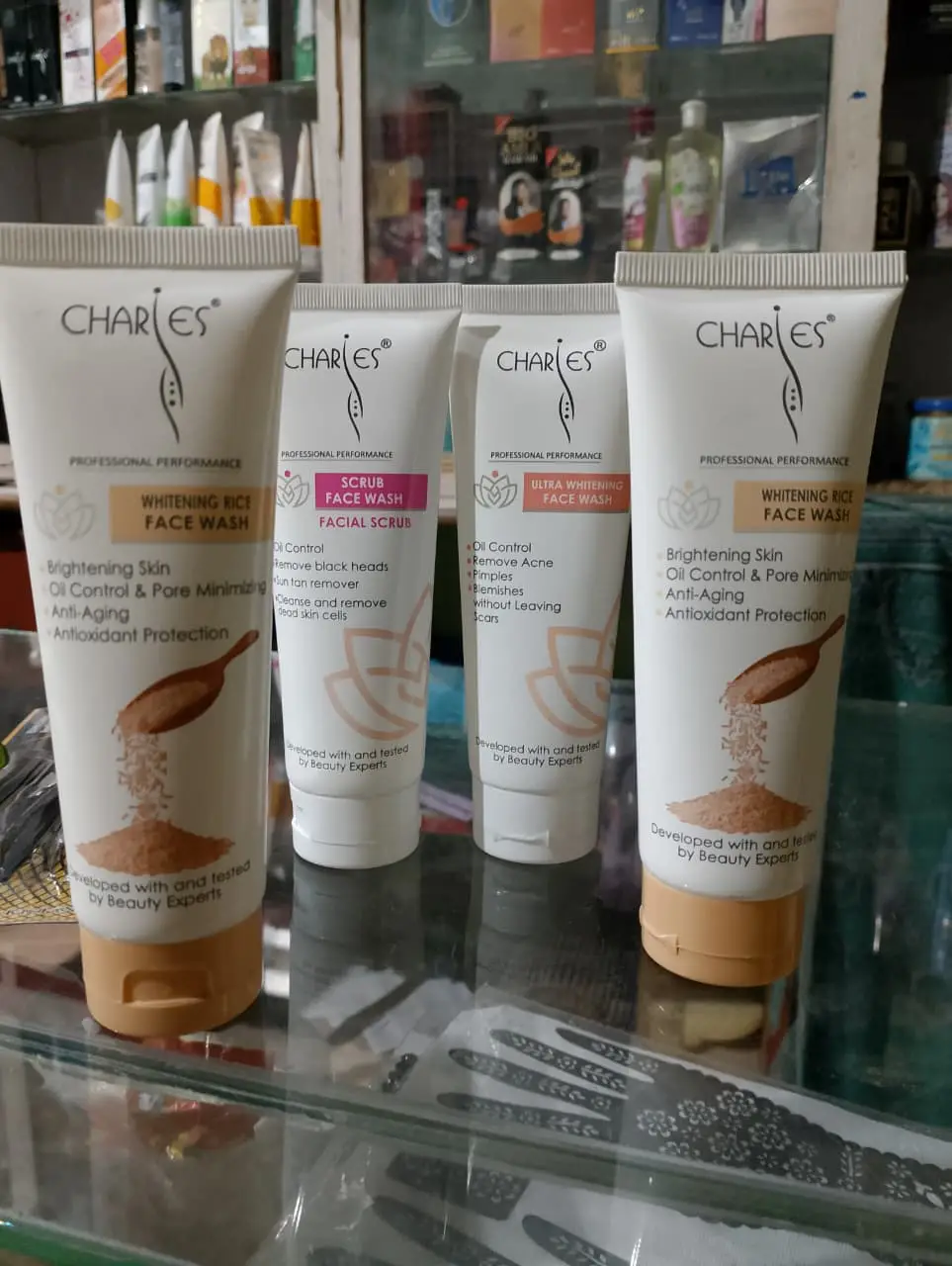 Charles Professional Whitening Rice Face Wash & Scrub – Deep Cleansing & Anti-Aging Facial Care - Image 2