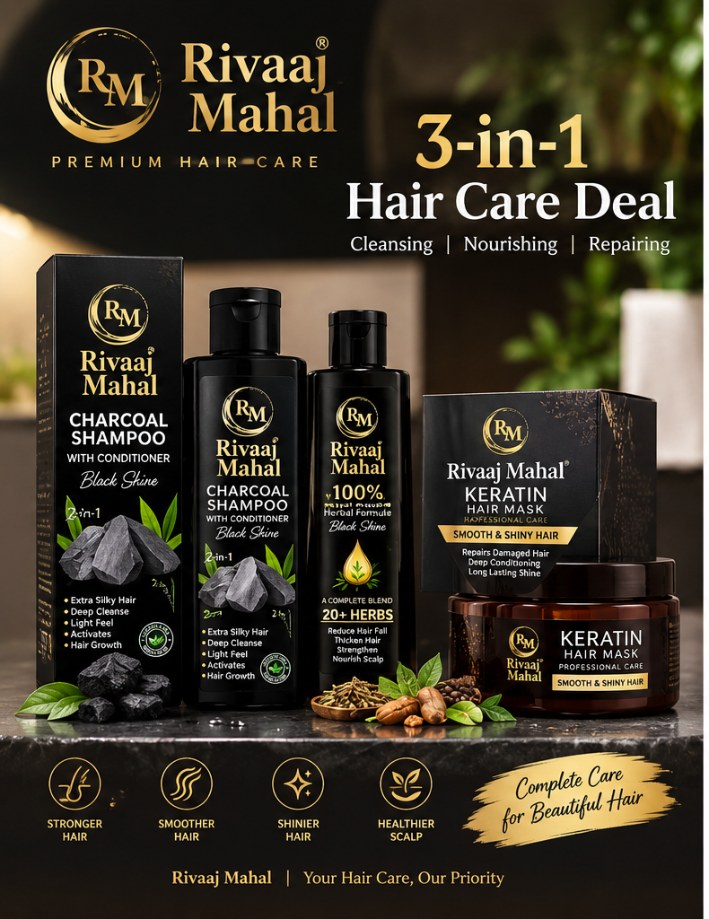 3-in-1 Rivaaj Mahal Shampoo, Hair Oil & Keratin Mask - Image 3