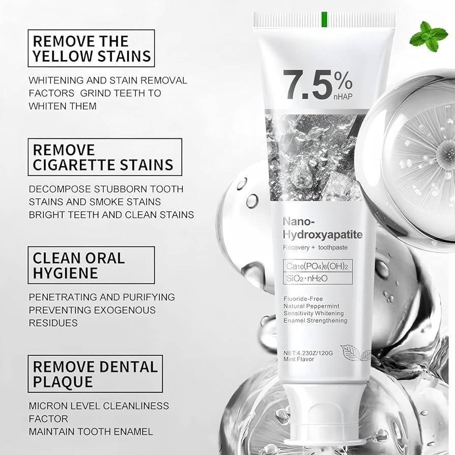 Holydeer 7.5% Nano Hydroxyapatite Toothpaste 120G Enamel Repair Sensitivity Relief Whitening - Image 3