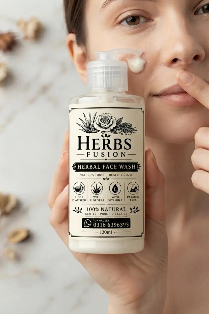 Herbs Fusion Aloe Vera Vitamin E Face Wash - Image 4