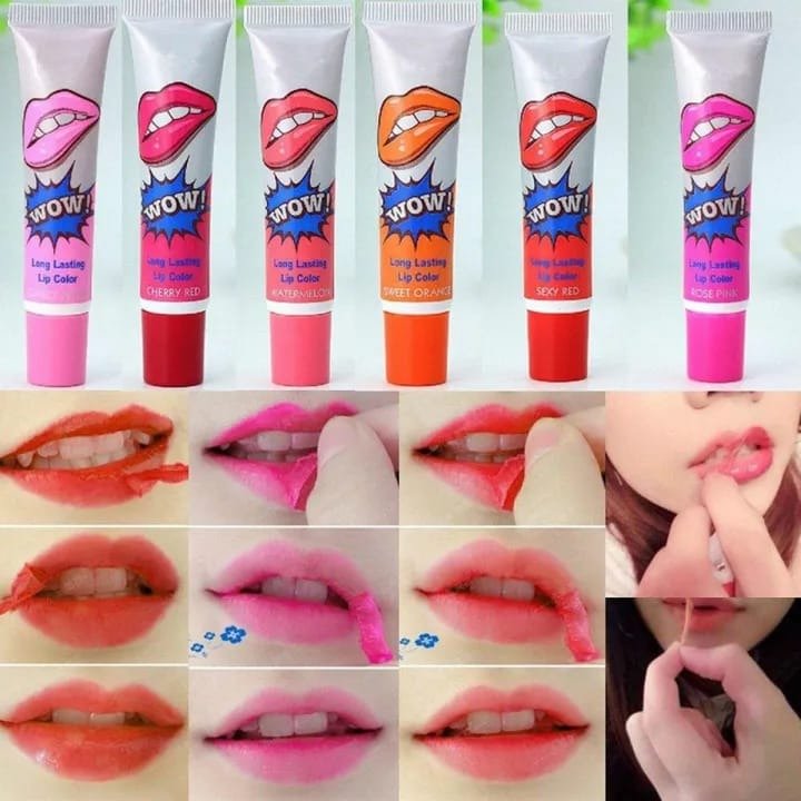 6 Pcs Peel Off Wow Lipstick Lip Gloss - Image 3
