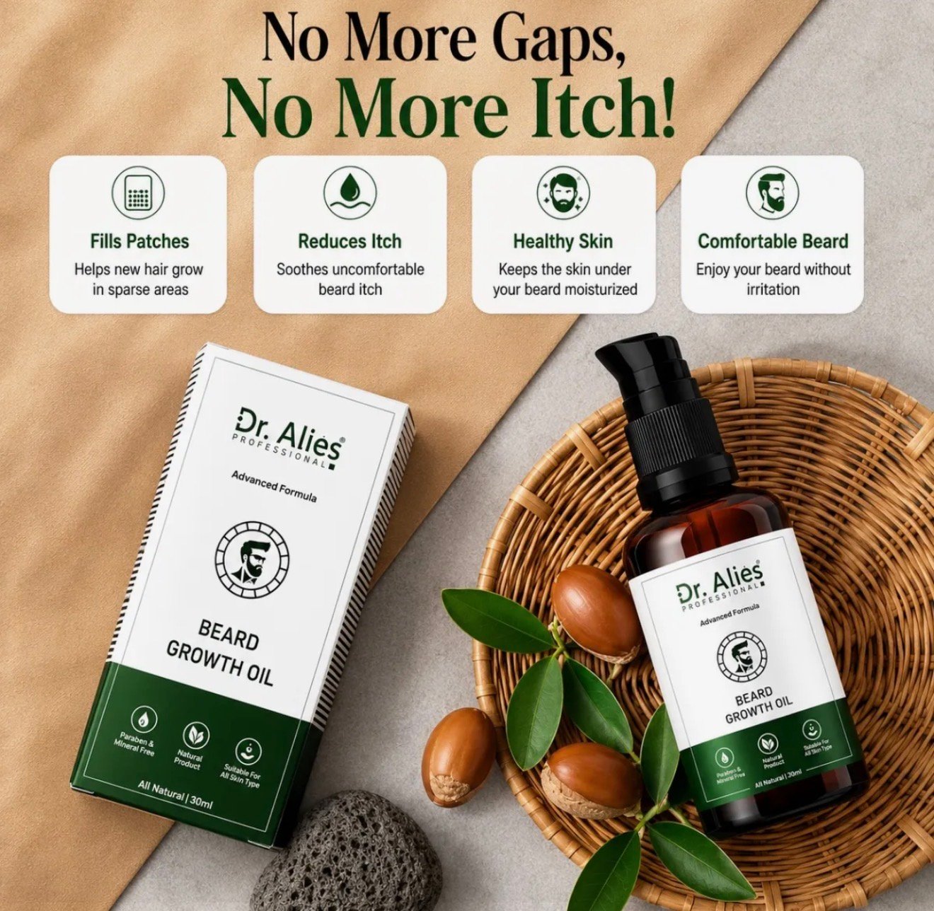 Dr Alies Professional Beard Oil 30ml – Men's Beard Grooming & Daily Care - Image 3
