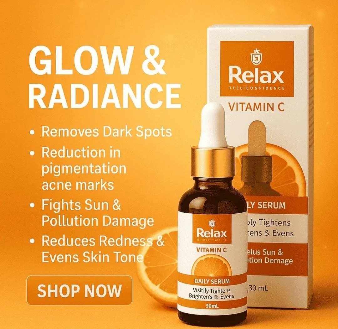 Relax Vitamin C Daily Serum - 30ml | Brightening & Anti-Aging Facial Serum - Image 3