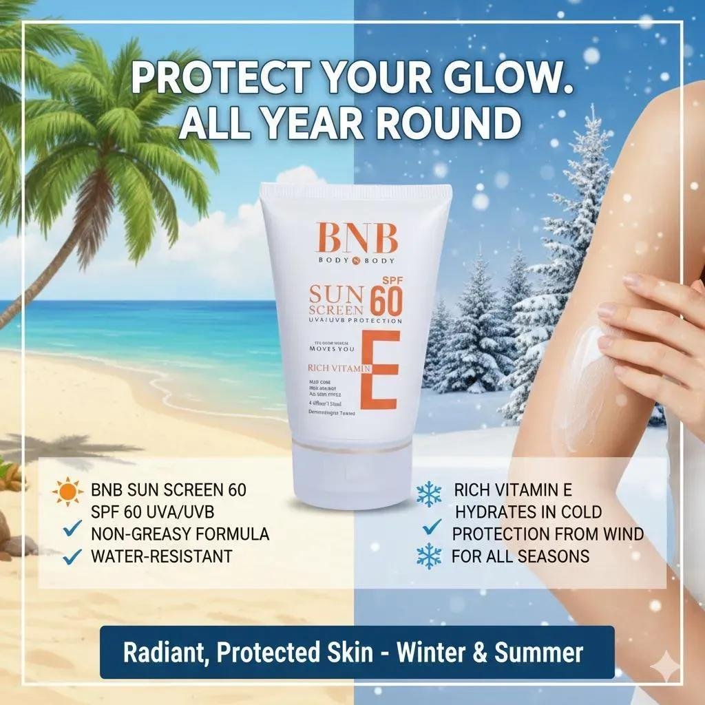 BNB Whitening Sunblock SPF 60 All Season | UV Protection - Image 2