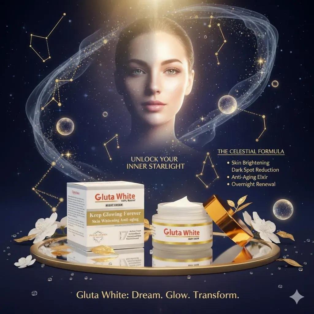Gluta White Night Cream 50ml | Whitening Anti-Aging Cream - Image 2