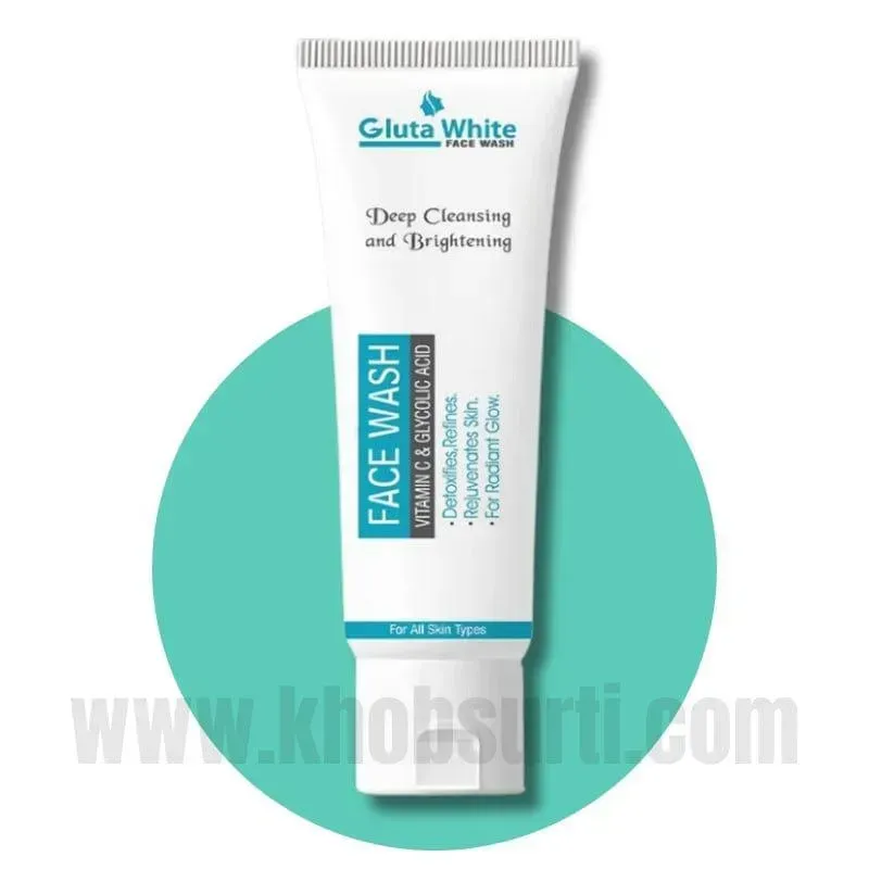 Gluta White Face Wash 100ml – Brightening Face Cleanser for All Skin Types - Image 3