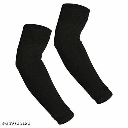 Men UV Protection Arm Sleeves Black - Image 3