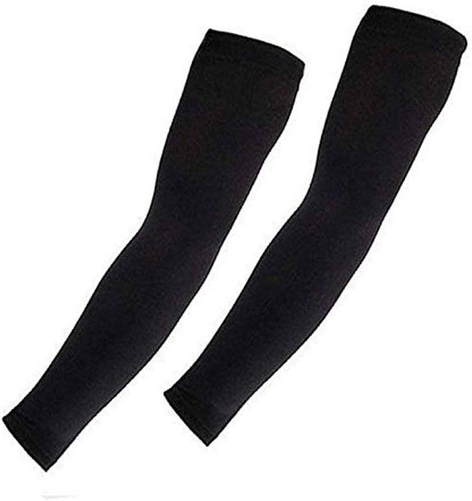 Men UV Protection Arm Sleeves Black - Image 2