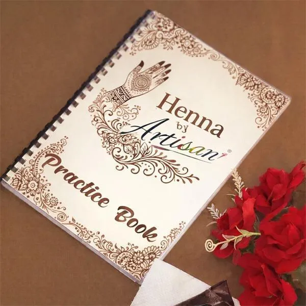 ARTISAN Mehndi Practice Book for Beginners with Henna Paste – DIY Henna Design Training Kit - Image 2