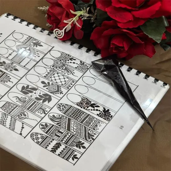 ARTISAN Mehndi Practice Book for Beginners with Henna Paste – DIY Henna Design Training Kit - Image 3