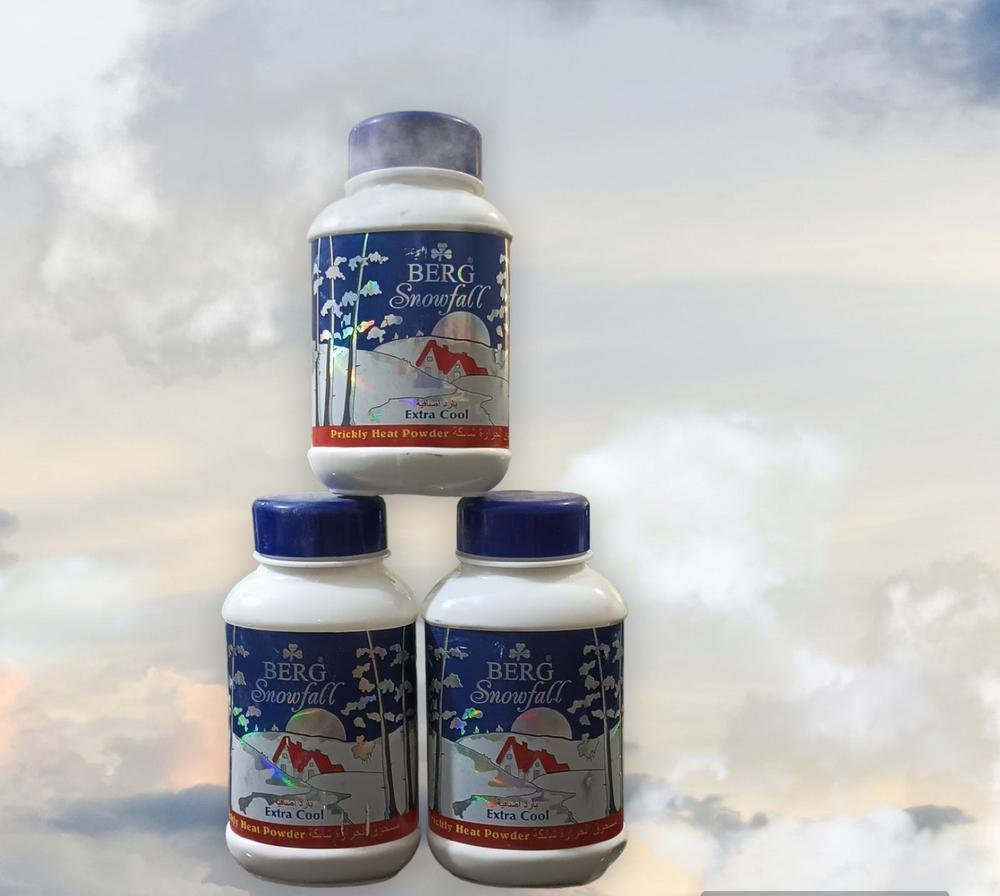 Berg Snowfall Prickly Heat Powder 3 x 125g - Image 2