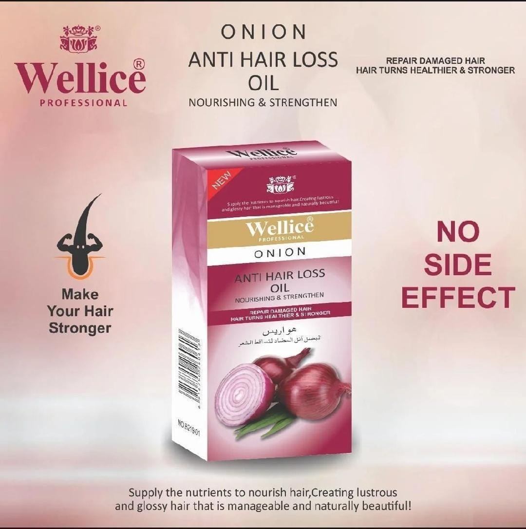 Wellice Onion Anti-Hair Loss Hair Oil 100ml โ Onion Hair Growth & Scalp Care Oil - Image 4
