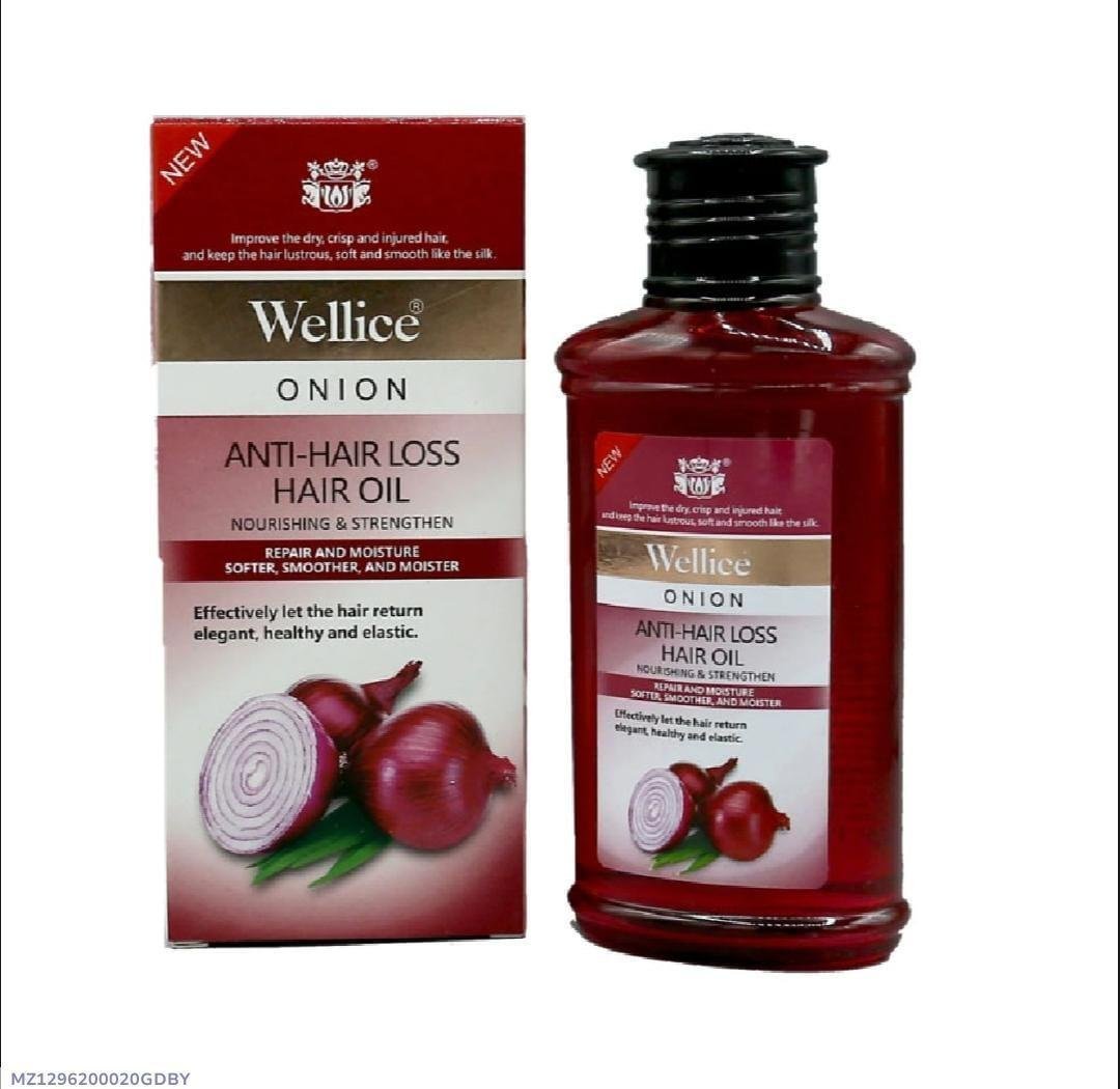 Wellice Onion Anti-Hair Loss Hair Oil 100ml โ Onion Hair Growth & Scalp Care Oil - Image 2