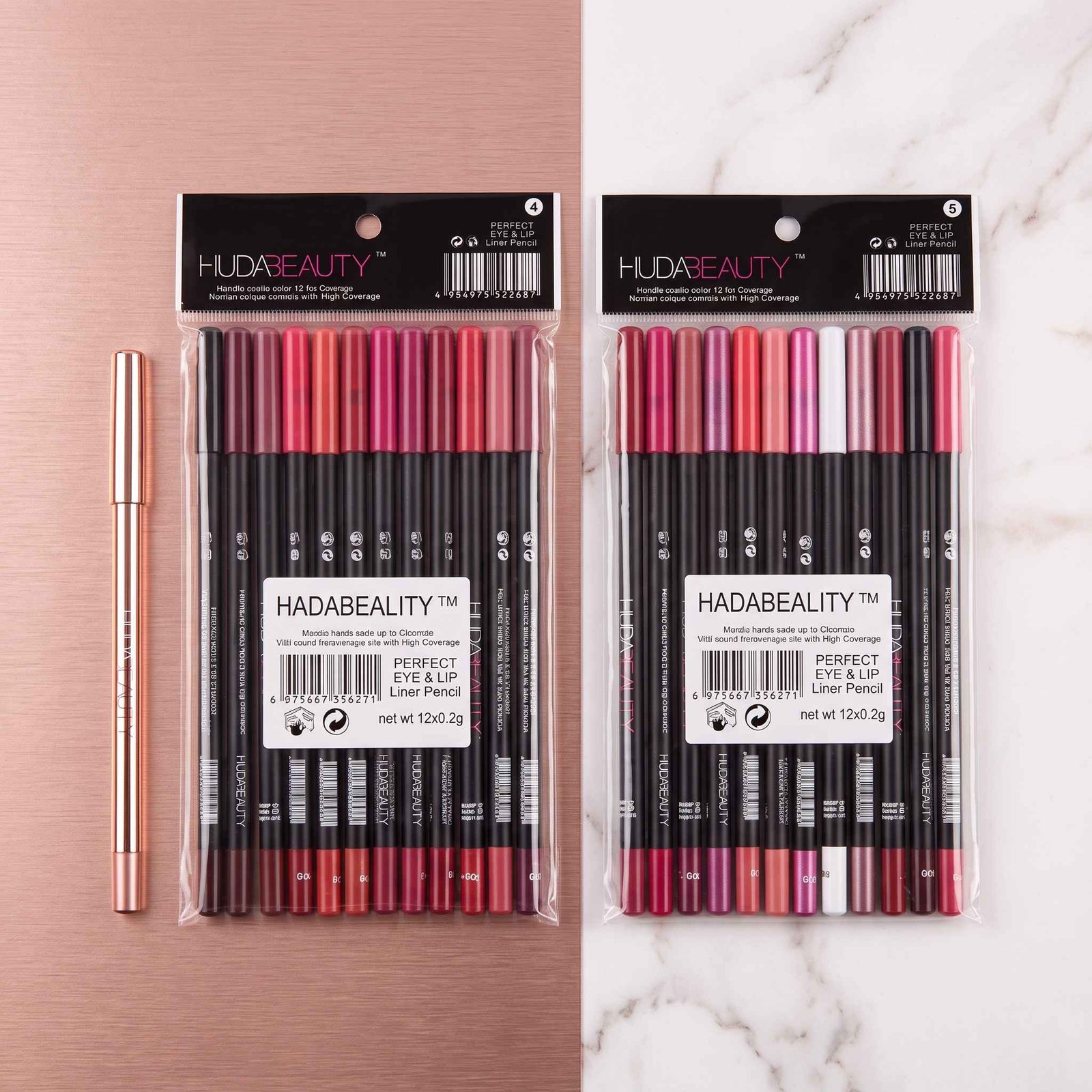 Huda Beauty Perfect Eye & Lip Liner - Set of 12pcs - Image 2