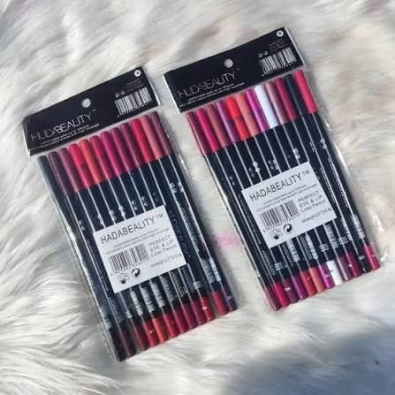 Huda Beauty Perfect Eye & Lip Liner - Set of 12pcs - Image 3