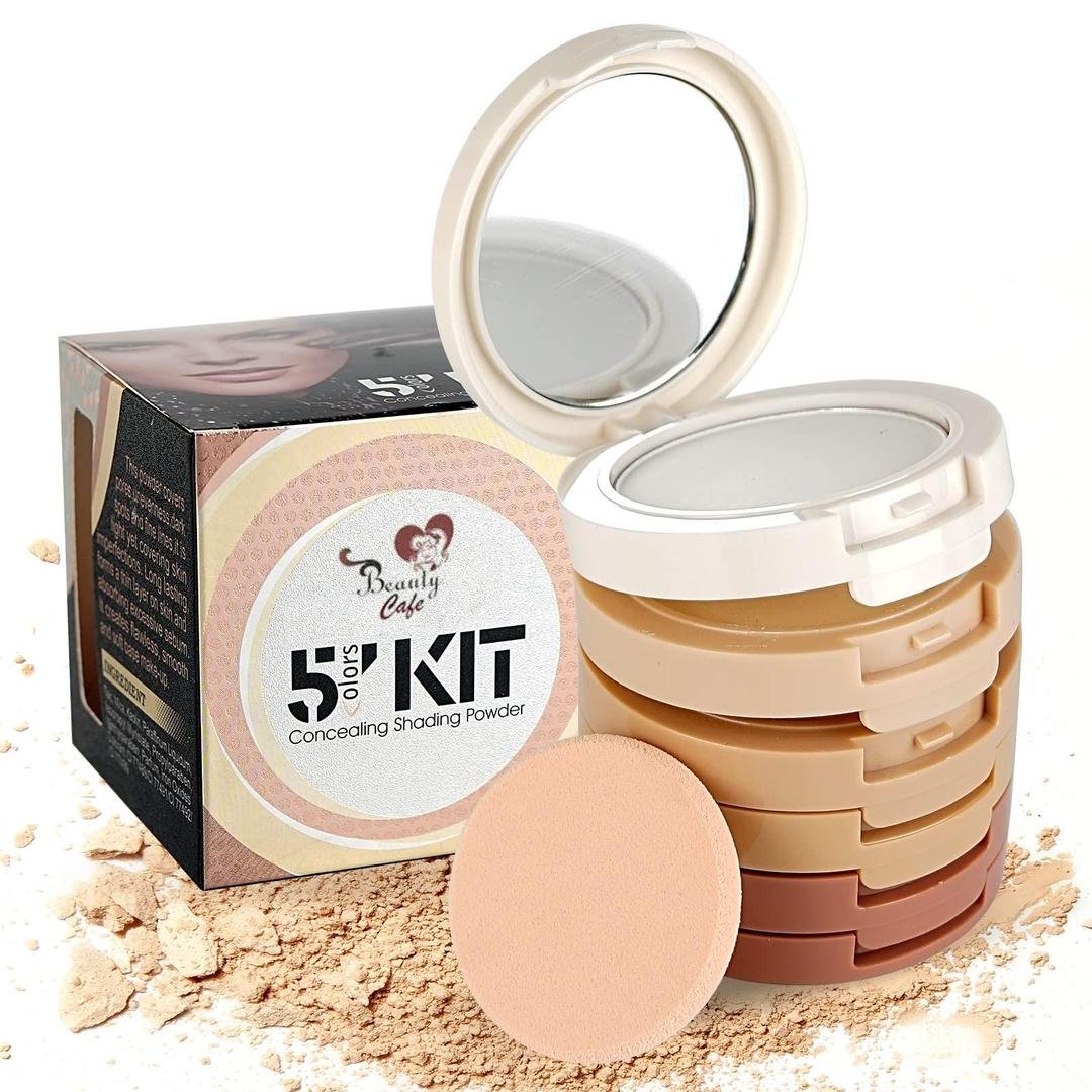 5-in-1 High Coverage Face Powder for All Skin Types β Smooth Matte Finish & Makeup Setting Powder - Image 3