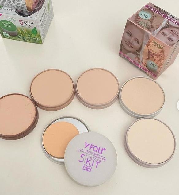 5-in-1 High Coverage Face Powder for All Skin Types β Smooth Matte Finish & Makeup Setting Powder - Image 2